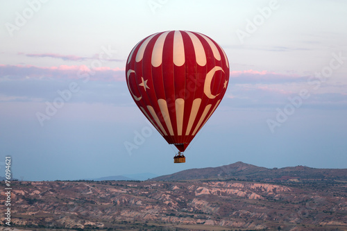 Hot Air Baloon over Cappadocia at sunrise. Turkey © wjarek
