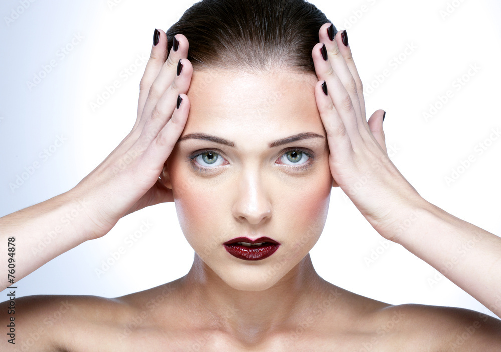 Beauty portrait of attractive woman with perfect skin Beauty portrait of attractive woman with perfect skin