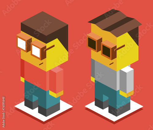 3D Pixelate Boys