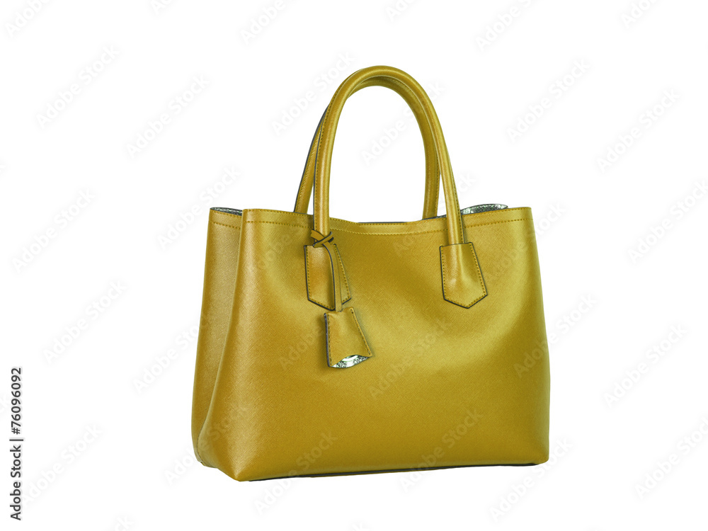 Bolso de mujer sobre fondo blanco aislado. Vista de frente Bolso de mujer sobre fondo blanco aislado. Vista de frente
