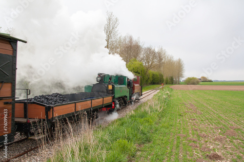 Locomotive à vapeur et tander en Baie de Somme, Picardie