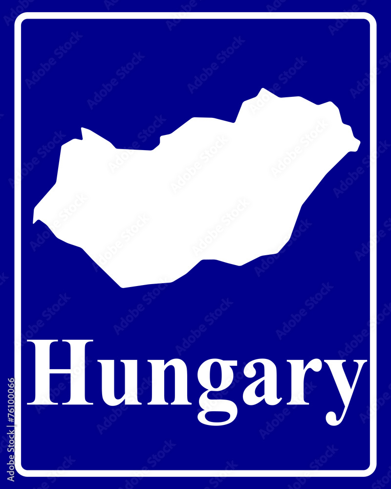 silhouette map of Hungary