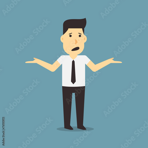 businessman say no problem