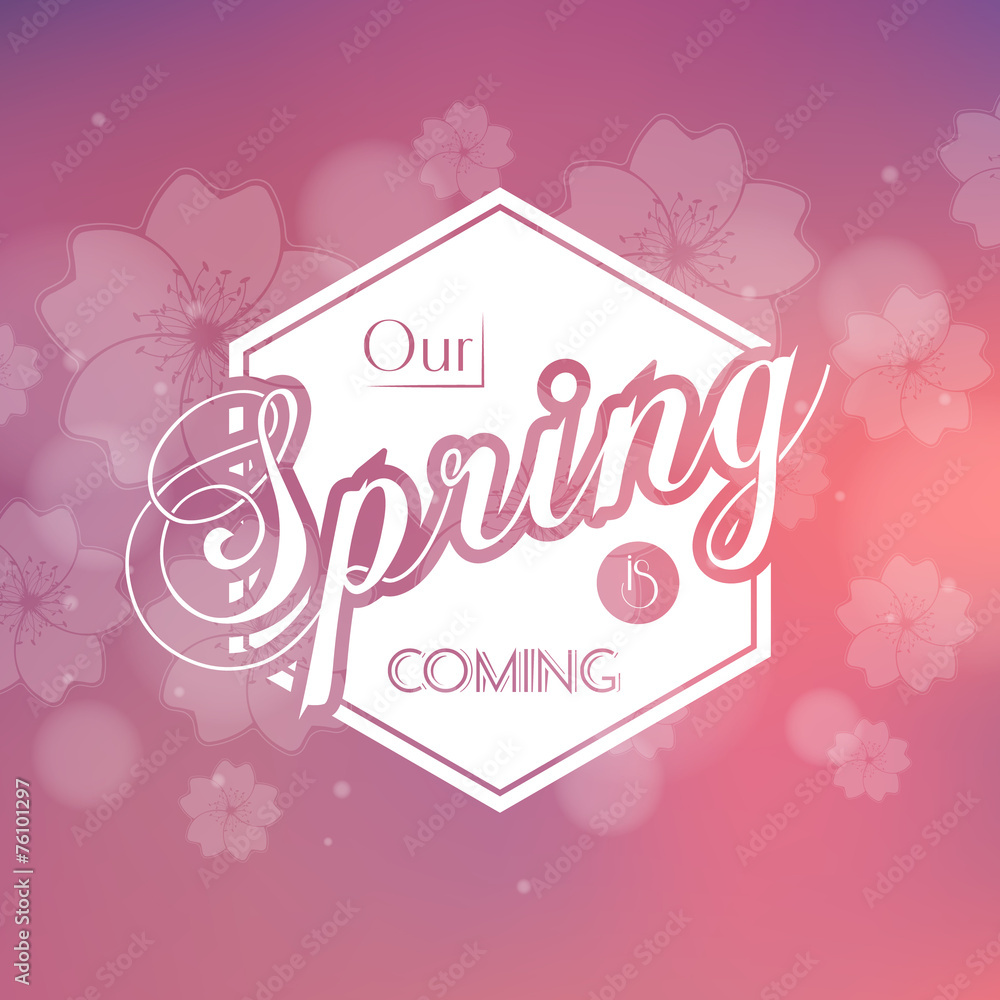 Stylish Spring seasonal card design