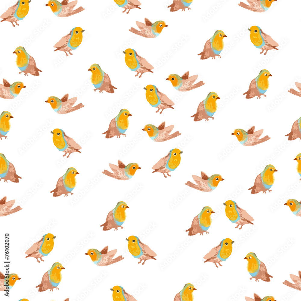 pencil sketch seamless pattern with bird robin pencil sketch seamless pattern with bird robin