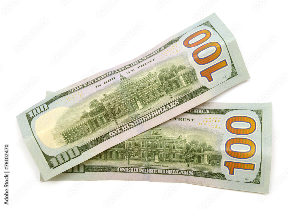 One hundred dollars banknotes One hundred dollars banknotes