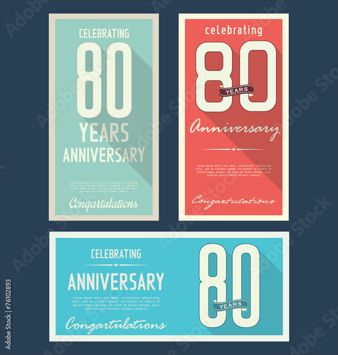 Anniversary laurel wreath design, 80 years