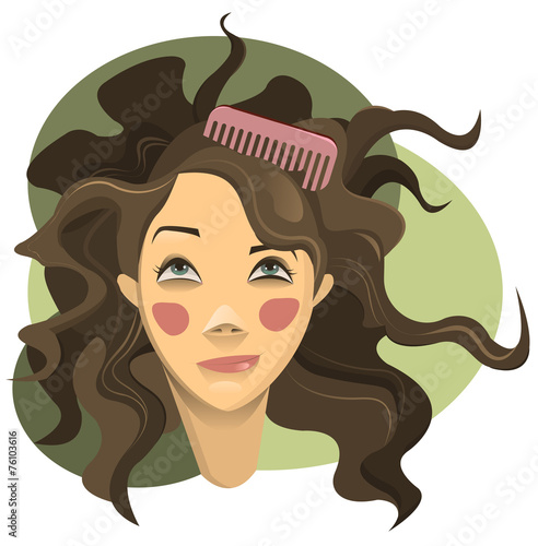 Curly-hair girl
