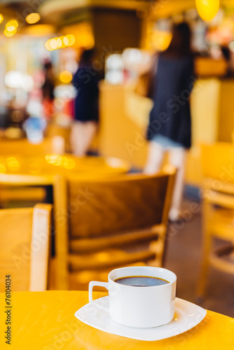 Coffee cup in coffee shop