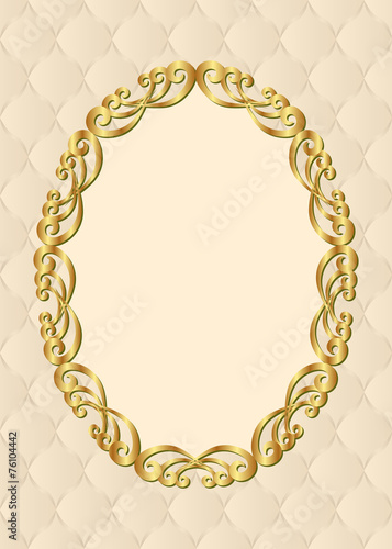 decorative background with golden frame