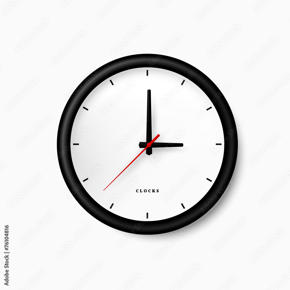 Simple black clock Simple black clock