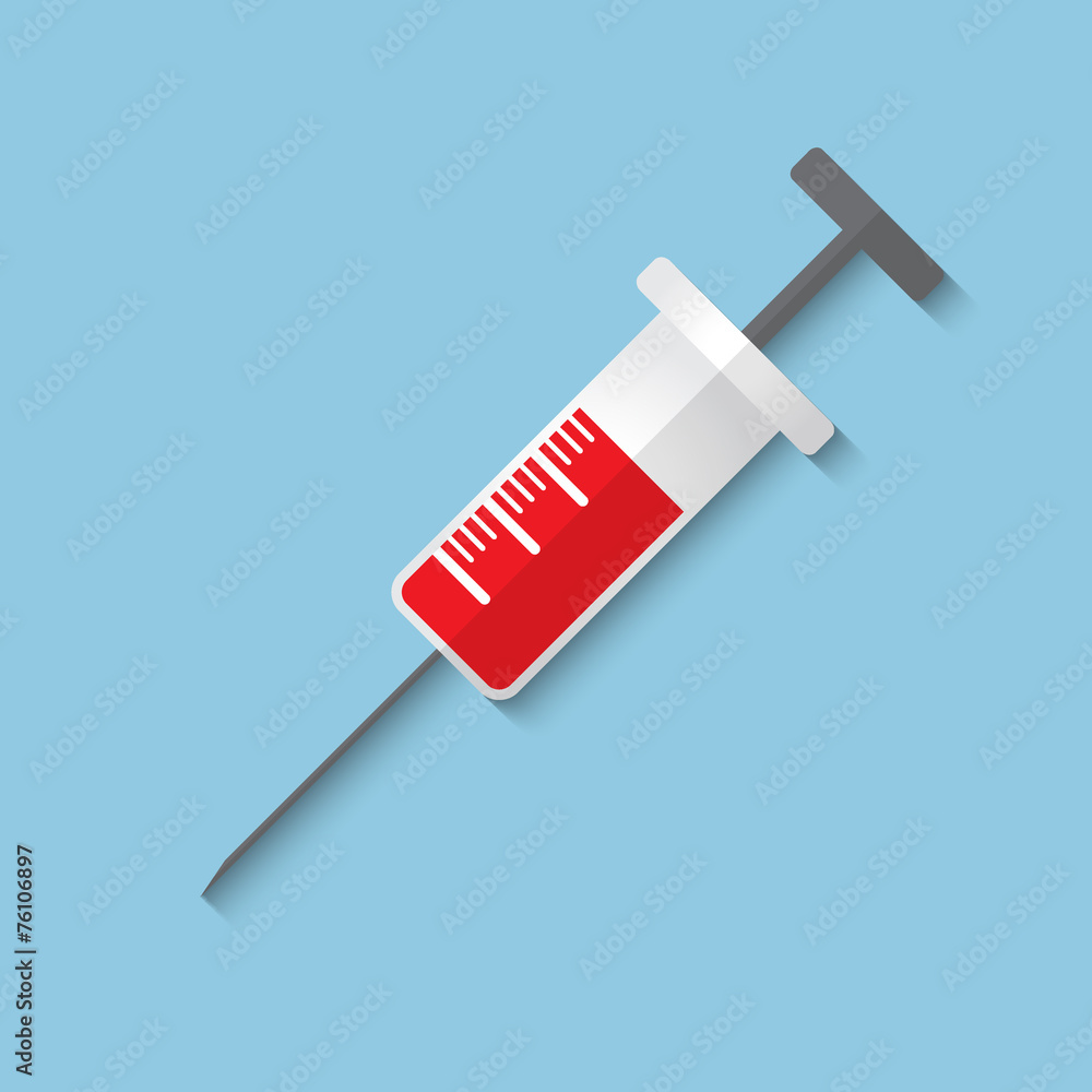 Vector syringe web icon.