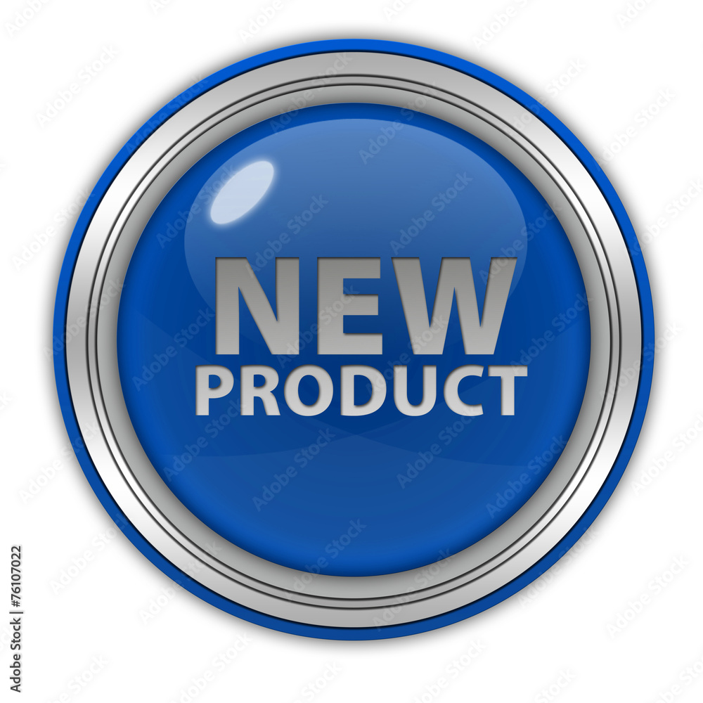 new product circular icon on white background new product circular icon on white background
