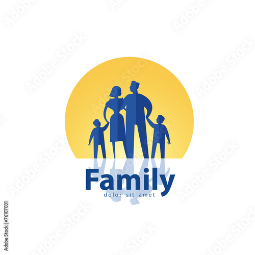 family vector logo design template. people or society icon.