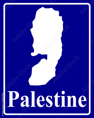 silhouette map of Palestine