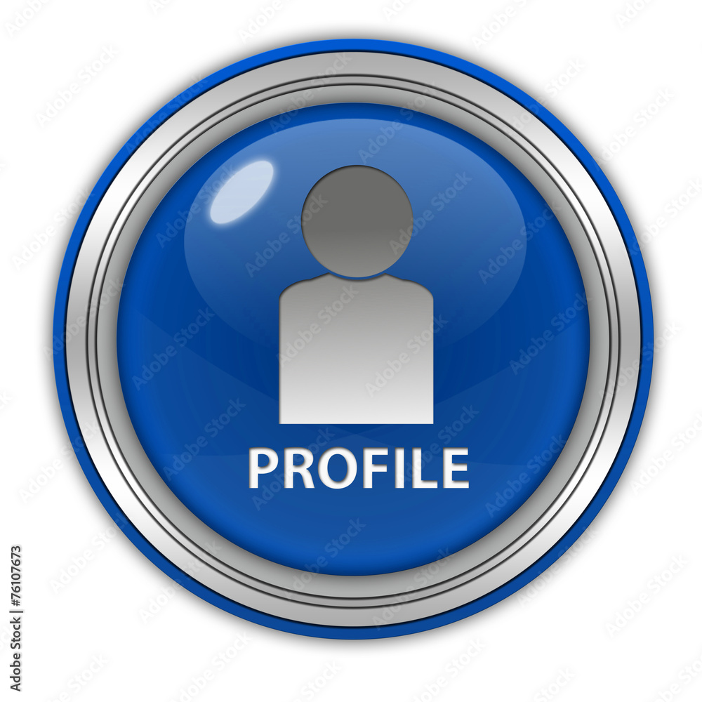 Profile circular icon on white background Profile circular icon on white background