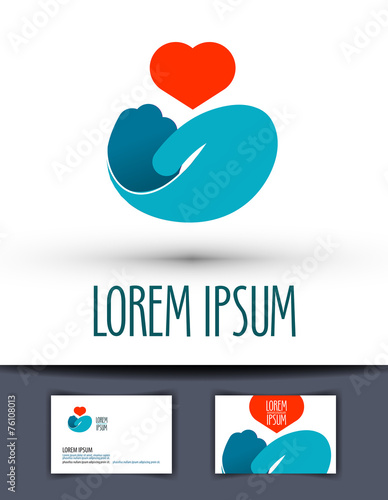 charity vector logo design template. kindness or graciousness