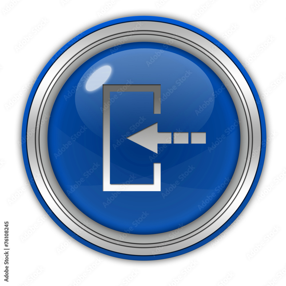 Login circular icon on white background Login circular icon on white background