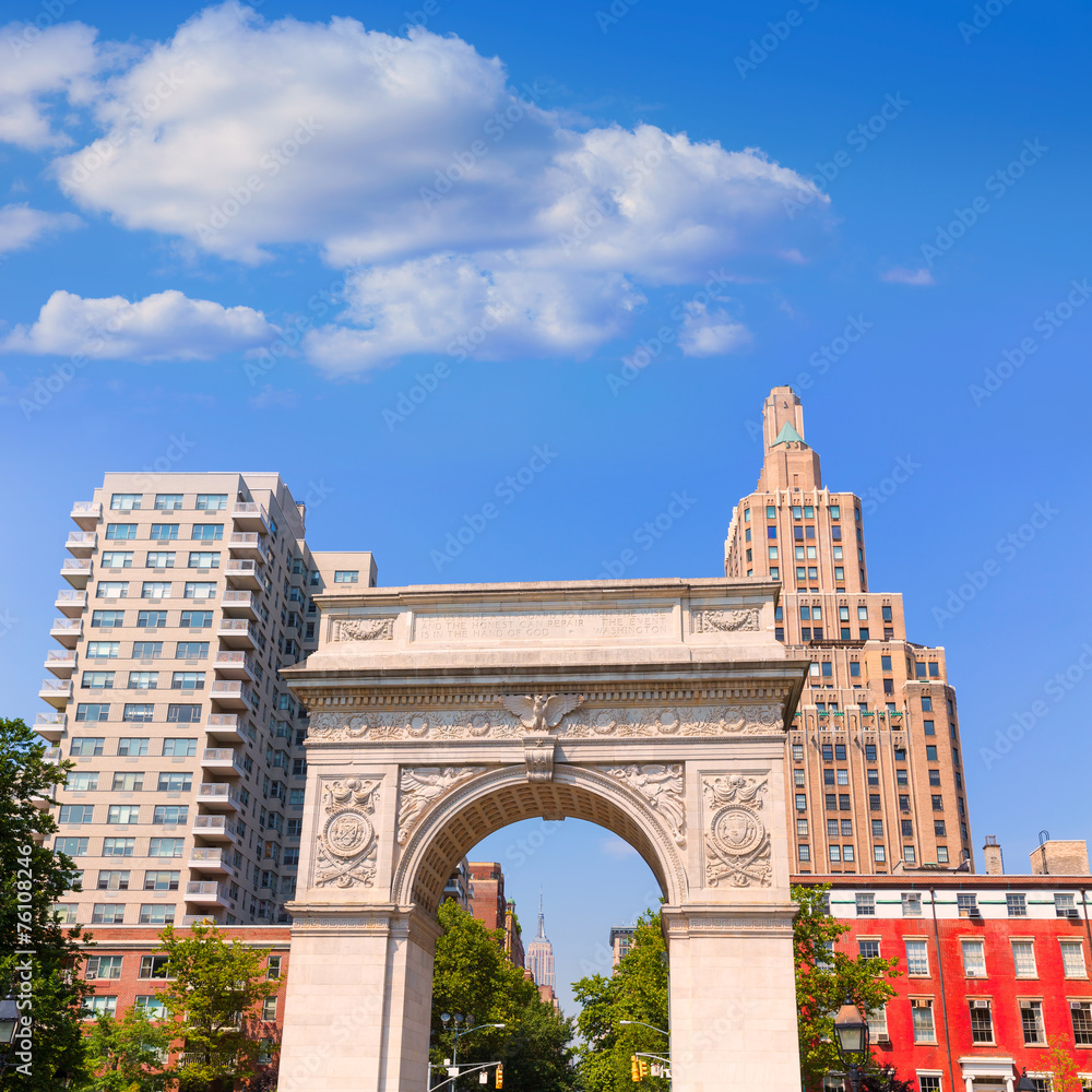 Fototapeta premium Manhattan Washington Square Park Arch NYC US