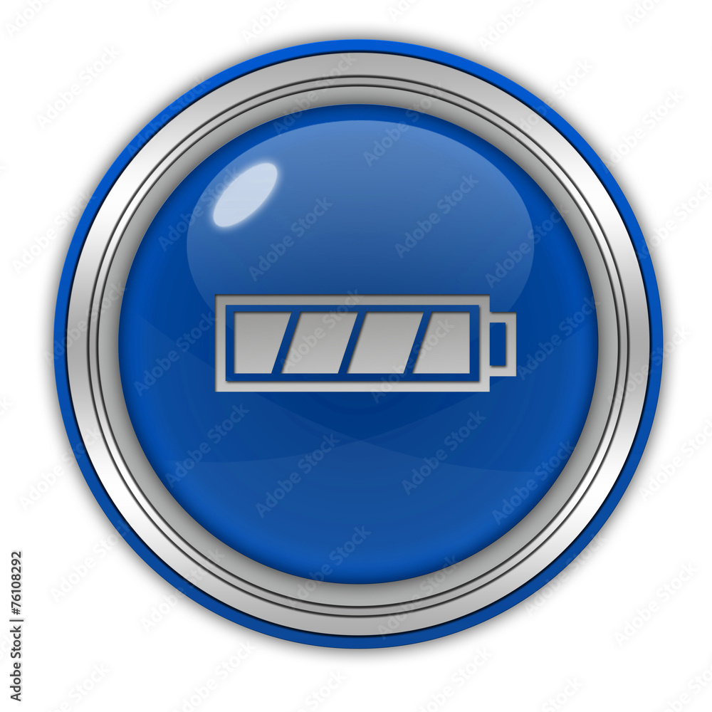 battery circular icon on white background battery circular icon on white background