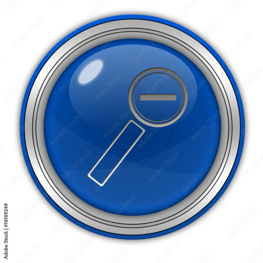 Zoom out circular icon on white background Zoom out circular icon on white background