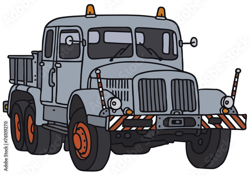 Old towing truck, vector illustration