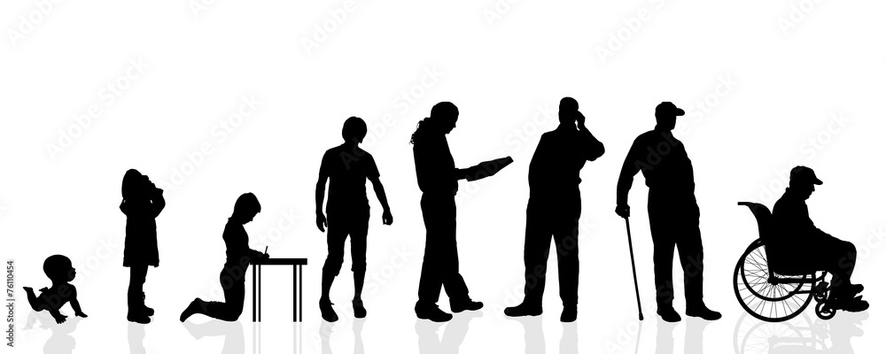 Vector silhouette generation men.