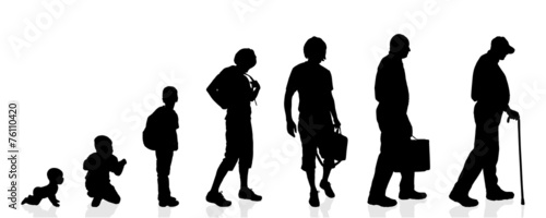 Vector silhouette generation men.