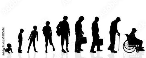 Vector silhouette generation men.