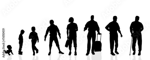 Vector silhouette generation men.