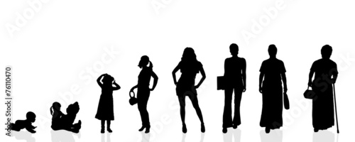 Vector silhouette generation women.