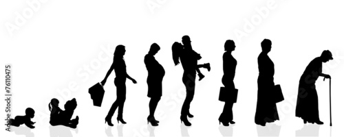 Vector silhouette generation women.