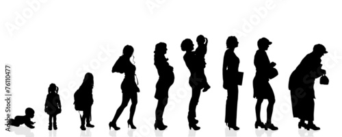 Vector silhouette generation women.