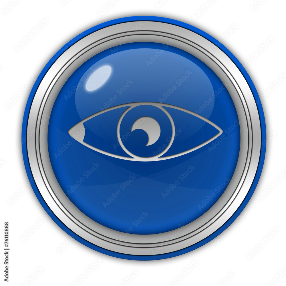 Eye circular icon on white background Eye circular icon on white background