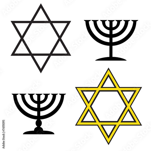 Vector image of a Jewish.