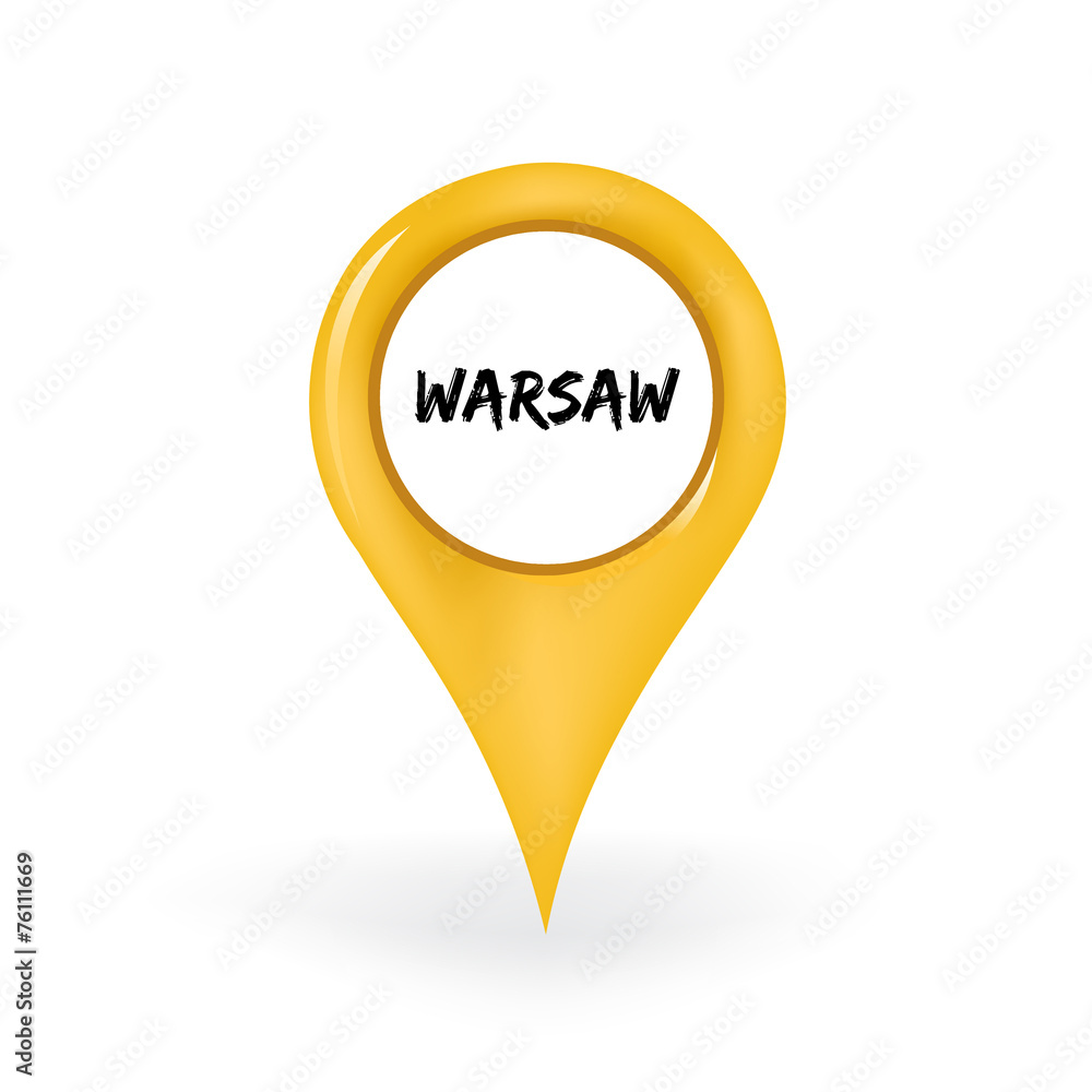 Naklejka premium Location Warsaw