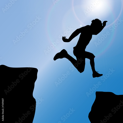 Vector silhouette of a man.
