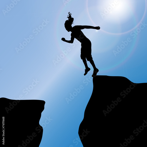 Vector silhouette of a man.