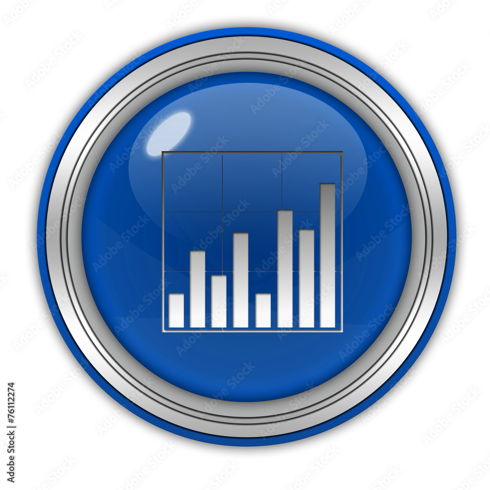 Data analysis circular icon on white background