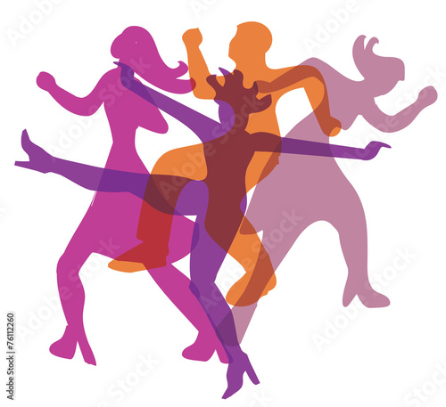 Disco party dancers
