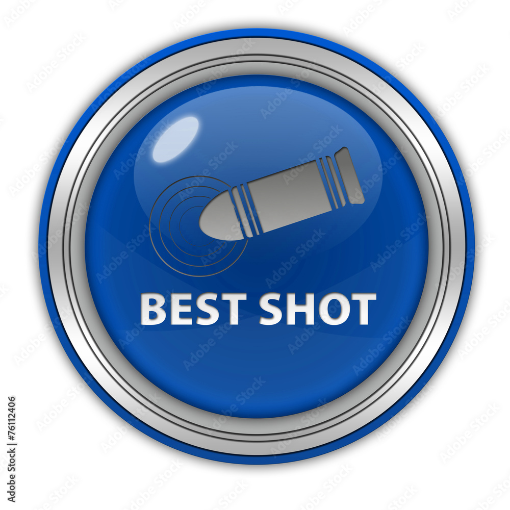 Best shot circular icon on white background Best shot circular icon on white background