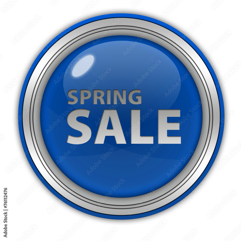Spring sale circular icon on white background Spring sale circular icon on white background