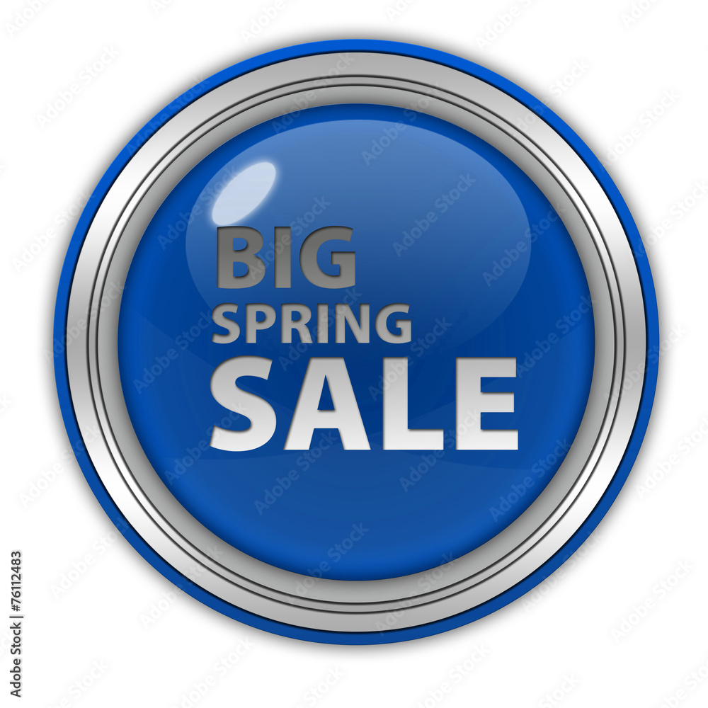 Spring sale circular icon on white background Spring sale circular icon on white background