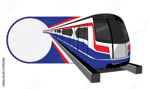 Bangkok skytrain vector icon