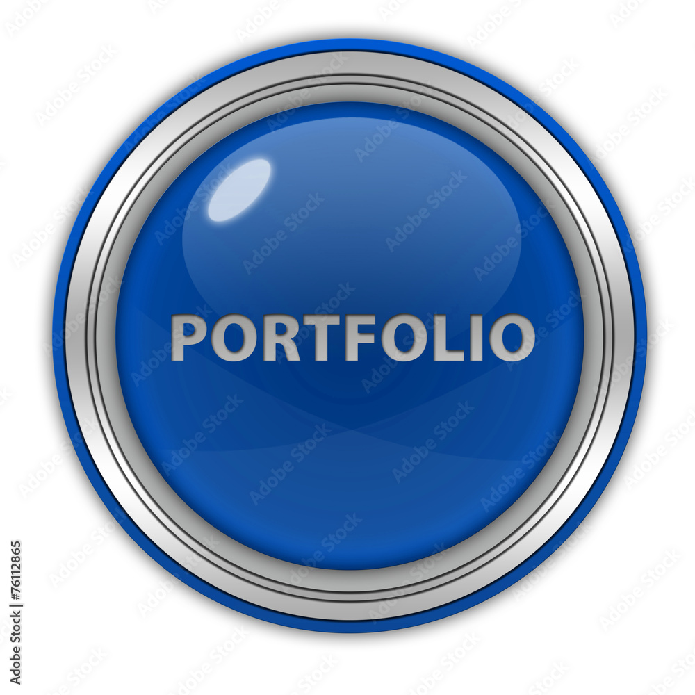 Porfolio circular icon on white background Porfolio circular icon on white background