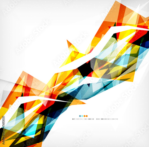Angular geometric color shapes