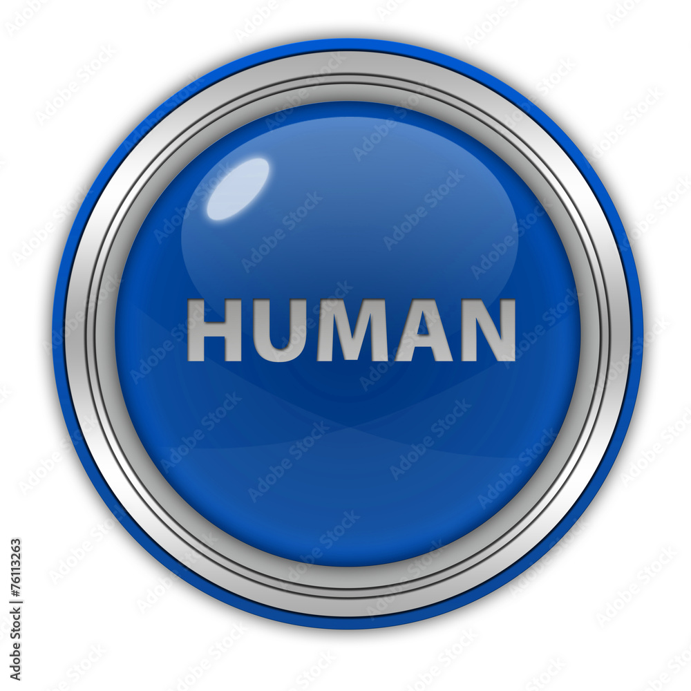 Human circular icon on white background Human circular icon on white background