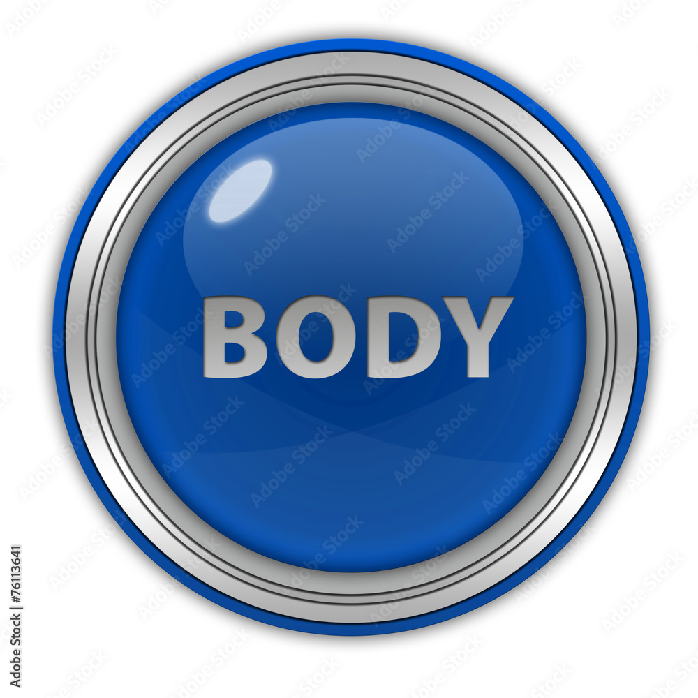 Body circular icon on white background Body circular icon on white background
