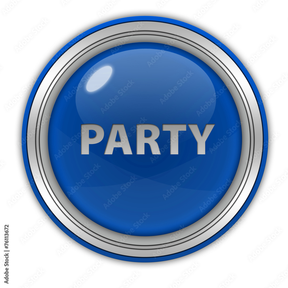 Party circular icon on white background Party circular icon on white background