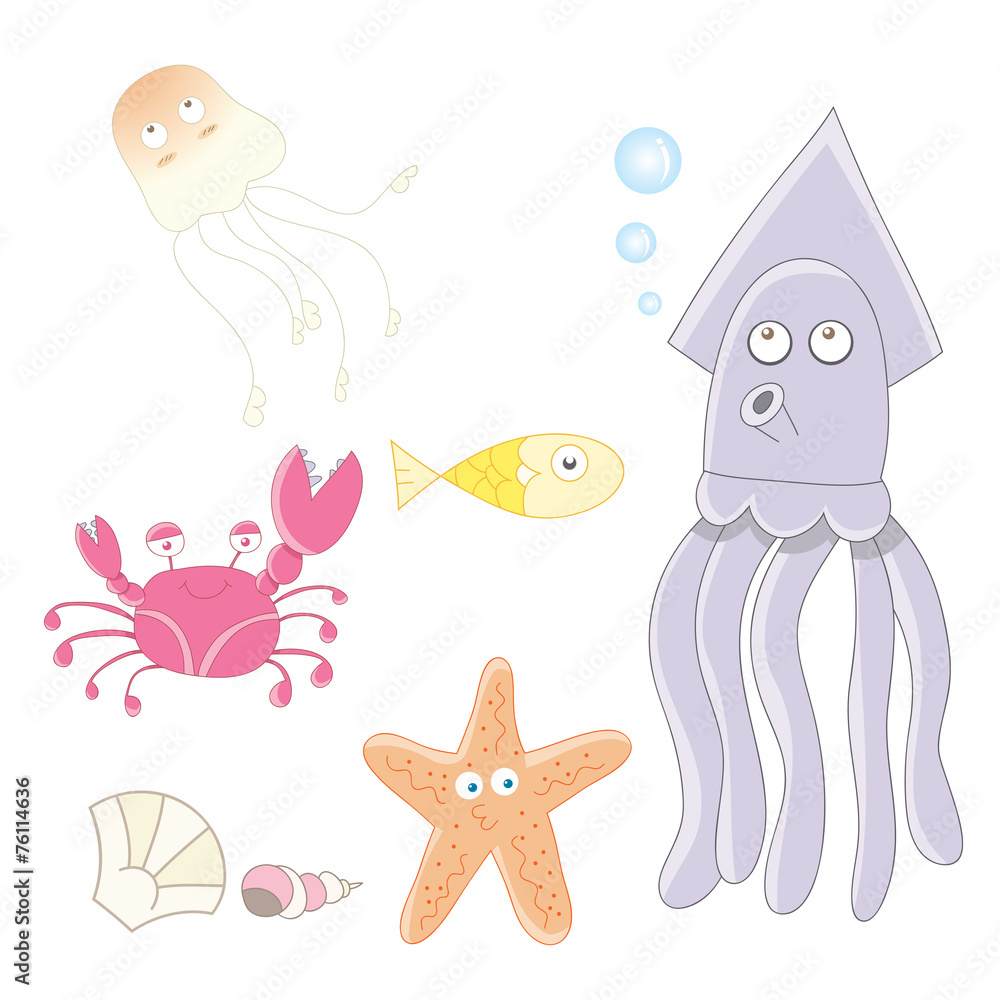 Obraz premium Sea / Marine animals collection